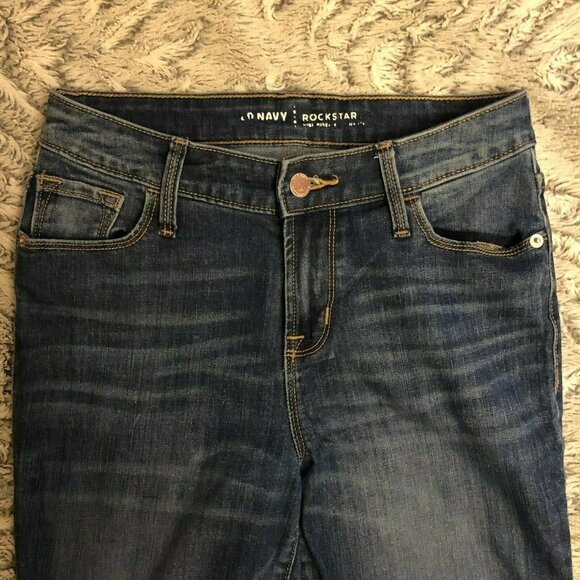 Old Navy Rock Star High Rise Distressed Jeggings Sz 2 - Picture 7 of 9